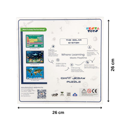 Nesta Toys - Educational Jumbo Jigsaw Puzzles (108 Pcs) - 4 Variants: Periodic Table, Solar System, World Map & Aquatic Life