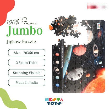 Nesta Toys - Educational Jumbo Jigsaw Puzzles (108 Pcs) - 4 Variants: Periodic Table, Solar System, World Map & Aquatic Life