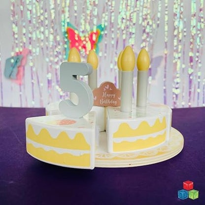 Open Ended Wooden Birthday Cake Set - Aaram Parents