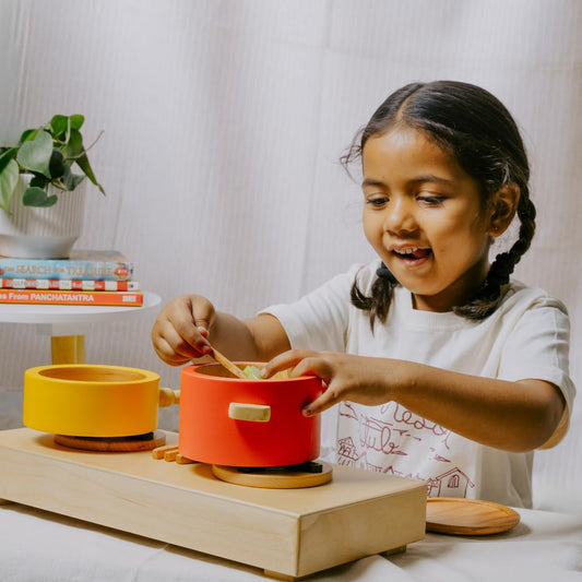 Nesta Toys - Pretend Gas Stove and Cooking Set