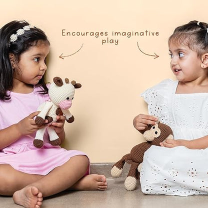 GUBBACHHI Amba Crochet Cow Soft Toy - Aaram Parents