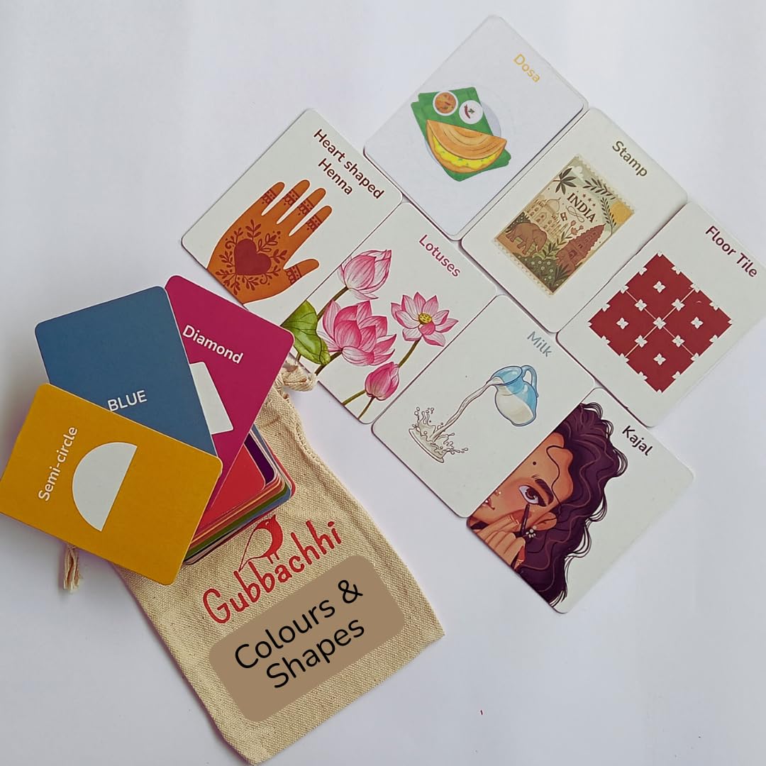My First Flashcards | Thick Flash Cards for Toddlers with India-Inspired Illustrations | Montessori Language Learning Activities | Learning Aids | Gifts for Kids Ages 1-4 Years (Alphabets)