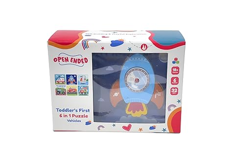 Open Ended Toddler's First 6 in 1 Puzzle - Vehicles - Aaram Parents