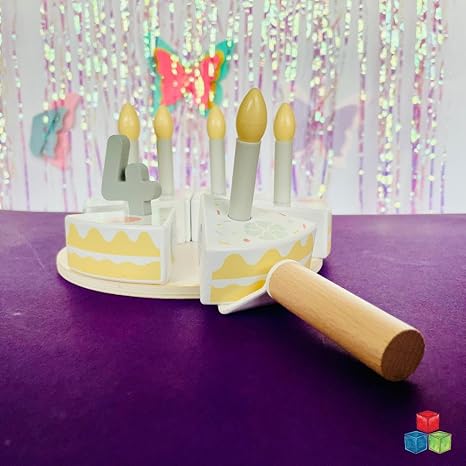 Open Ended Wooden Birthday Cake Set - Aaram Parents
