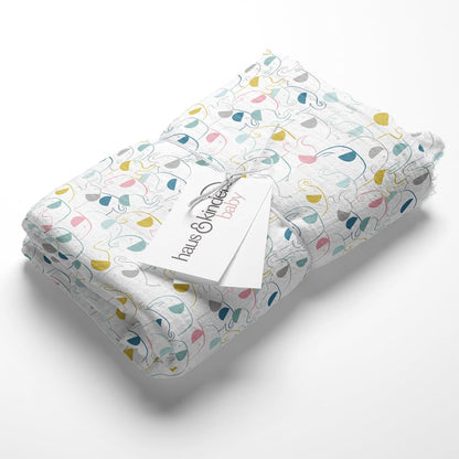 Haus and Kinder 100% Cotton Muslin Swaddles Wrap For Newborn Baby - Soft Swaddle Cloth For New Born, Muslin Baby Swaddle Wrap For New Born, New Born Swaddle, 100X100 Cm, Pack Of 5, Nautical Collection