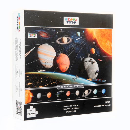 Nesta Toys - Educational Jumbo Jigsaw Puzzles (108 Pcs) - 4 Variants: Periodic Table, Solar System, World Map & Aquatic Life