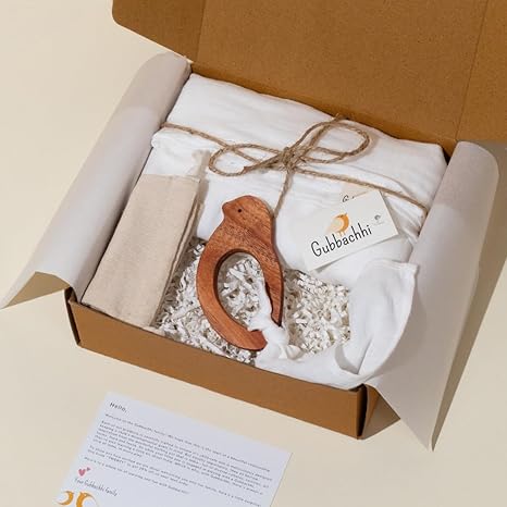 Gubbachhi Teether with Swaddle Gift Set - Aaram Parents