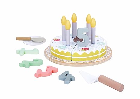 Open Ended Wooden Birthday Cake Set - Aaram Parents
