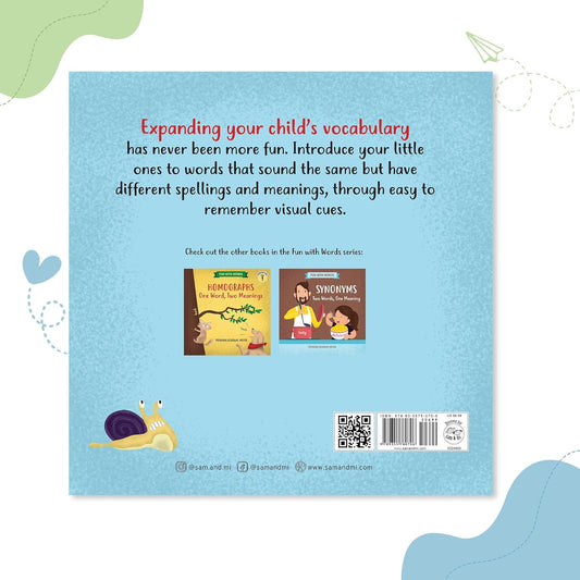 Homophones: Two Words, Two Meanings, One Sound: Picture Book for Kids | Improve Vocabulary & Spelling | Fun Learning Book for Preschool & Kindergarten Children (Ages 3-8)