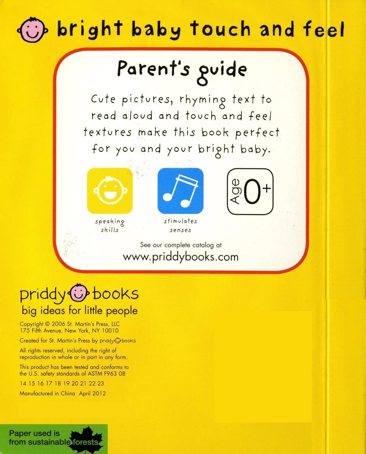 Bright Baby Touch & Feel- On The Farm (Priddy Books)