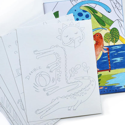 Little Boto Project - Sports All Day Kids Coloring Pages - 8.25 x 10.5 Inches, 8 Sheets Pack