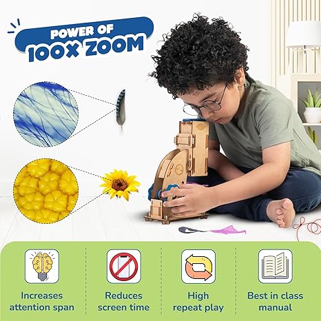 Smartivity Microscope 100x Zoom Toy for Kids - Aaram Parents
