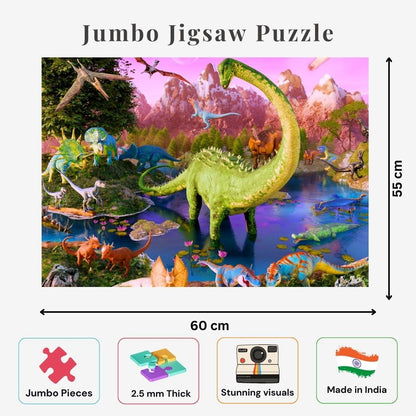 Nesta Toys - Educational Jigsaw Puzzles (64 Pcs) - 4 Variants: India Map, Modes of Transport, Prehistoric Park, Construction Site