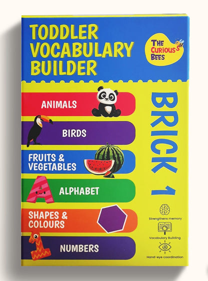 The Curious Bees - High Contrast New Born Anti-Glare Cards | 24 Objects for Visual Stimulation, Cognitive & Sensory Development of 0-6 Month Old Infants