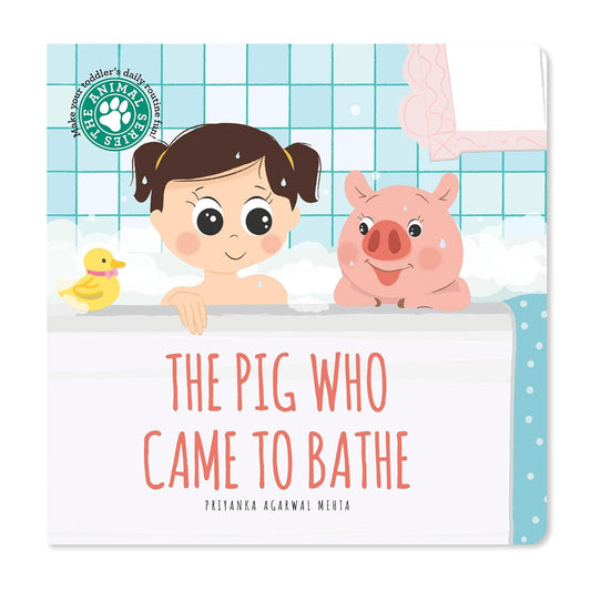 SAM & MI The Pig Who Came to Bathe - Board Book for Toddlers and Babies That Makes Bathtime Fun, Early Learning and Reading Picture Books for Kids