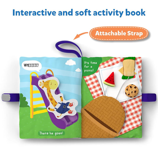 Skillmatics Quiet Book - Sensory Activity Book with 11 Interactive Daily Activities, Gifts for Kids Ages 18 Months to 4 Years,Multicolor