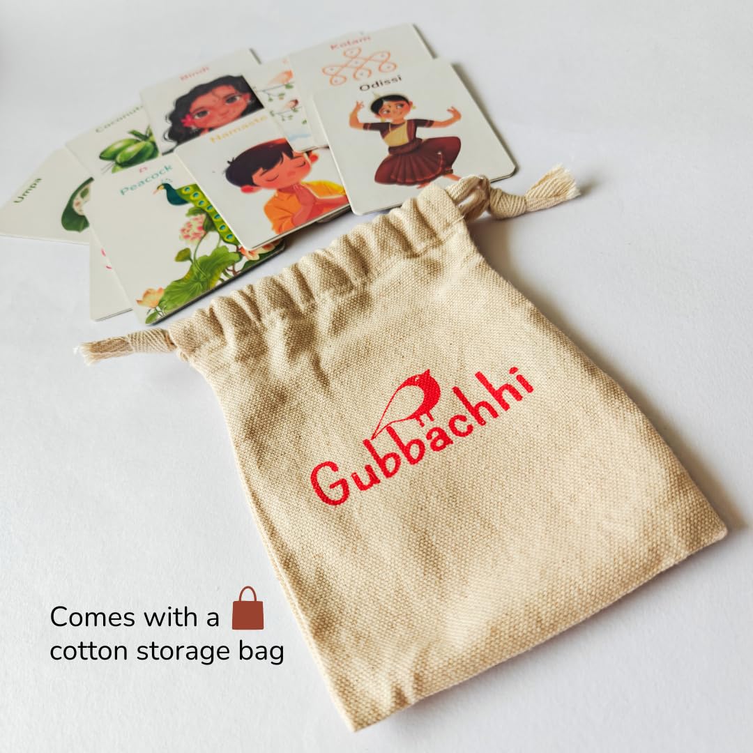 My First Flashcards | Thick Flash Cards for Toddlers with India-Inspired Illustrations | Montessori Language Learning Activities | Learning Aids | Gifts for Kids Ages 1-4 Years (Alphabets)