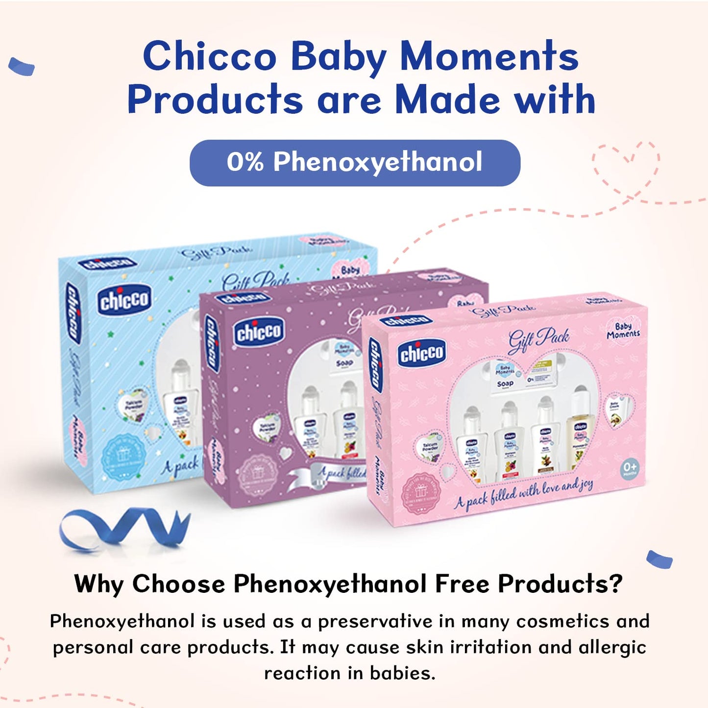Chicco Baby Moments Caring Set Blue, Gift Set for Babies, 0m+