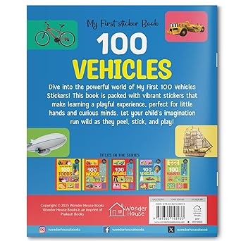 My First 100 Vehicles Stickers