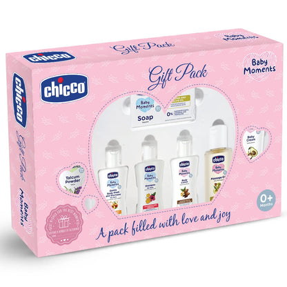 Chicco Baby Moments Caring Set Blue, Gift Set for Babies, 0m+