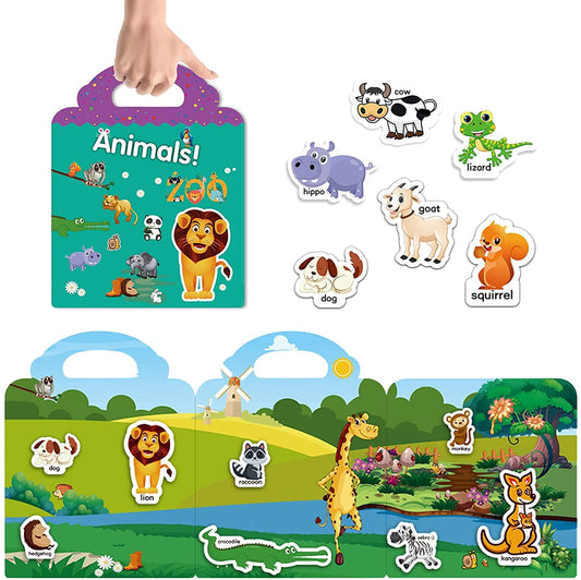 Chocozone 32 Reusable Pvc Stickers Book Waterproof Stickers Toys (4 Variants)