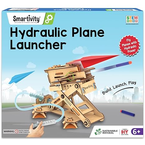 Smartivity 2-in-1 Hydraulic Aeroplane & Dart Launcher - Aaram Parents