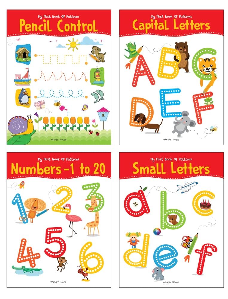 My First Super Boxset of Pencil Control and Patterns: Pack of 4 Interactive Activity Books to Practice Patterns, Numbers and Alphabet