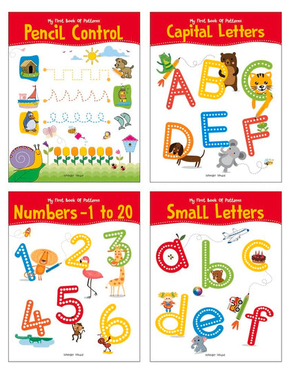 My First Super Boxset of Pencil Control and Patterns: Pack of 4 Interactive Activity Books to Practice Patterns, Numbers and Alphabet