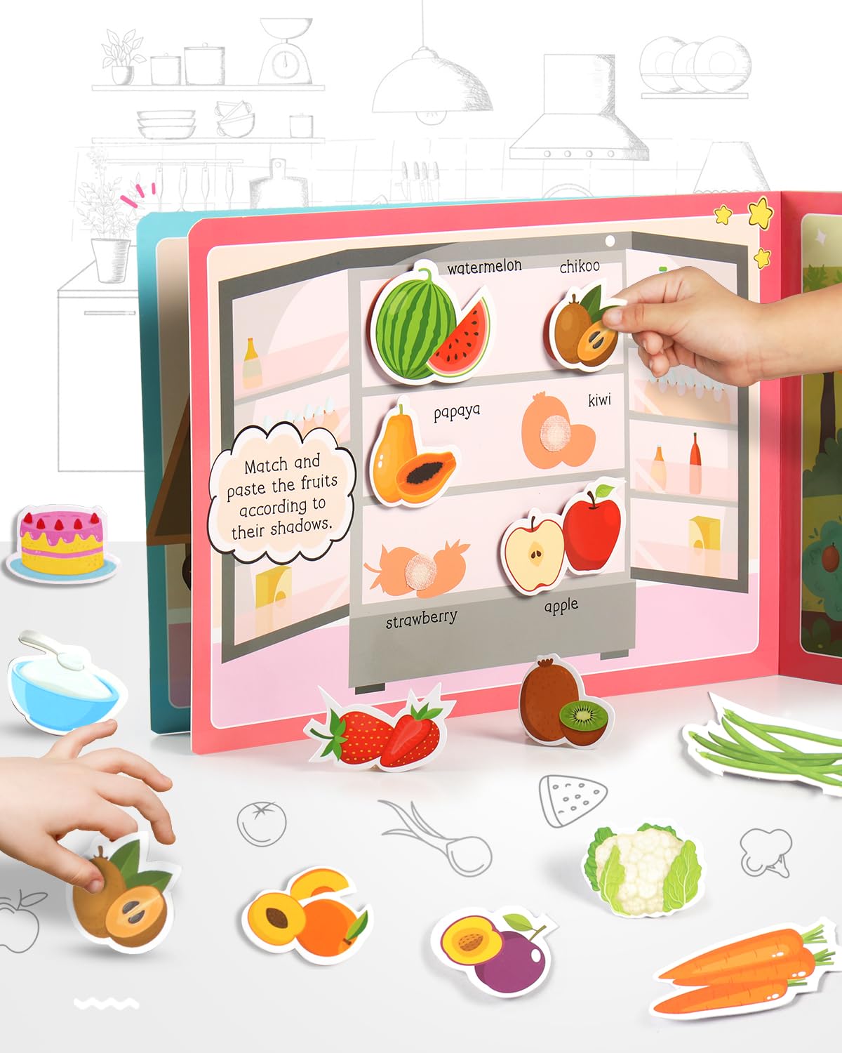 Intelliskills Premium Pick N' Stick Food Activity Busy Book