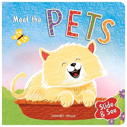 Slide And See - Meet The Pets : Sliding Novelty Board Book For Kids - Aaram Parents