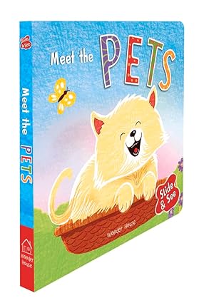 Slide And See - Meet The Pets : Sliding Novelty Board Book For Kids - Aaram Parents