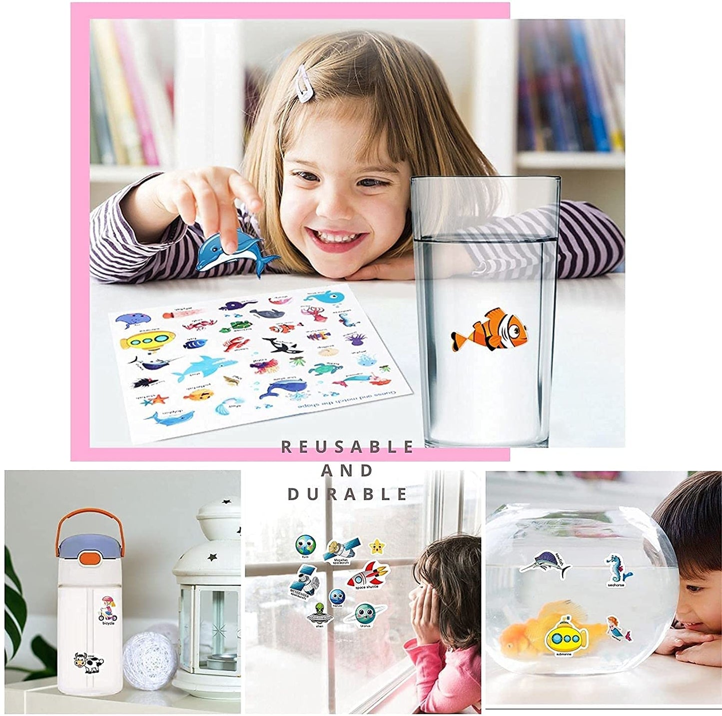 Chocozone 32 Reusable PVC Stickers Book Waterproof Stickers Toys (4 Variants)