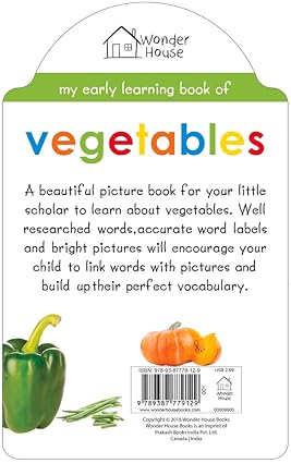 My Early Learning Book of Vegetables: Attractive Shape Board Books For Kids - Aaram Parents