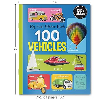 My First 100 Vehicles Stickers