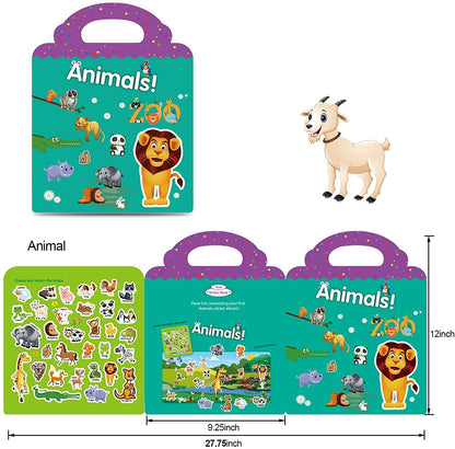 Chocozone 32 Reusable PVC Stickers Book Waterproof Stickers Toys (4 Variants)