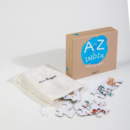A to Z of India: Giant Floor Puzzle for Kids | Eco-Friendly, Hand-Painted & Educational