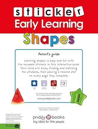 Sticker Early Learning: Shapes: With Reusable stickers - Aaram Parents