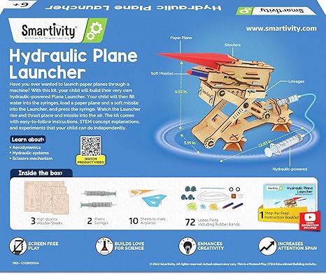 Smartivity 2-in-1 Hydraulic Aeroplane & Dart Launcher - Aaram Parents