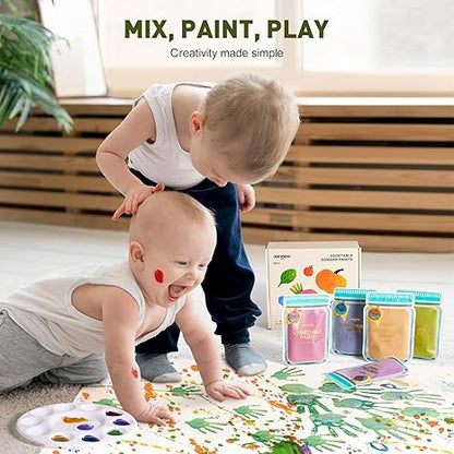 Jar Melo Washable Finger Paint Colors Set ÃƒÆ’Ã‚Â¢ÃƒÂ¢Ã¢â‚¬Å¡Ã‚Â¬ÃƒÂ¢Ã¢â€šÂ¬Ã…â€œ 6 Vibrant Colors for Kids - Aaram Parents