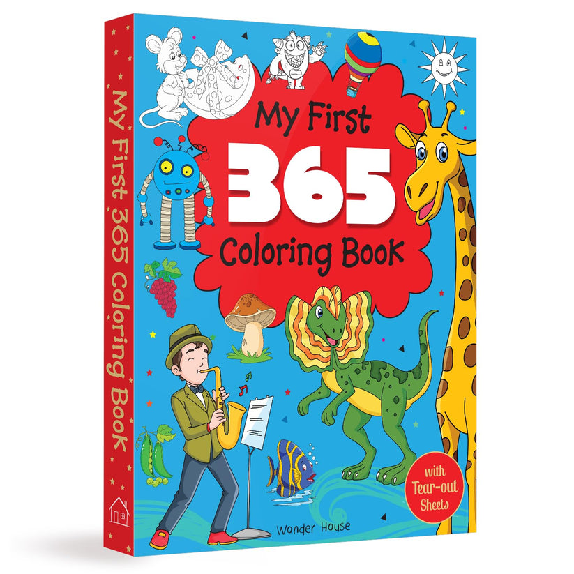 My First 365 Coloring Book: Jumbo Coloring Book For Kids (With Tear Out ...