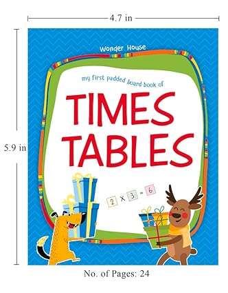 My First Padded Board Books of Times Table: Multiplication Tables From 1 - 20 - Aaram Parents