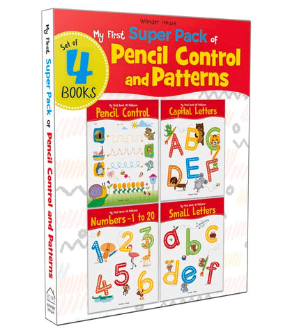 My First Super Boxset of Pencil Control and Patterns: Pack of 4 Interactive Activity Books to Practice Patterns, Numbers and Alphabet
