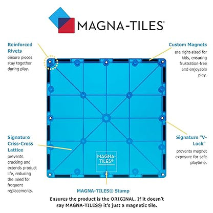 Magna-Tiles Magnetic Building Toys, Clear Colors Set (32 Pieces) - Aaram Parents