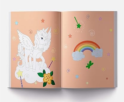 Born To Be Awesome Unicorn - Sticker Coloring Book With 100+ Stickers