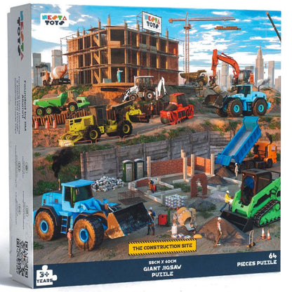 Nesta Toys - Educational Jigsaw Puzzles (64 Pcs) - 4 Variants: India Map, Modes of Transport, Prehistoric Park, Construction Site