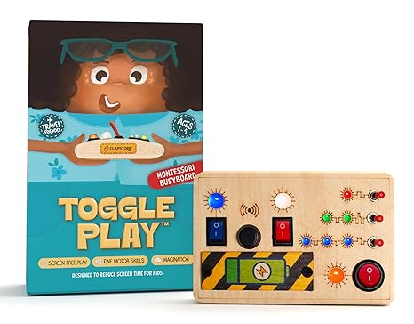 Clapstore Toys Montessori Toggle Play Busy Board - Aaram Parents