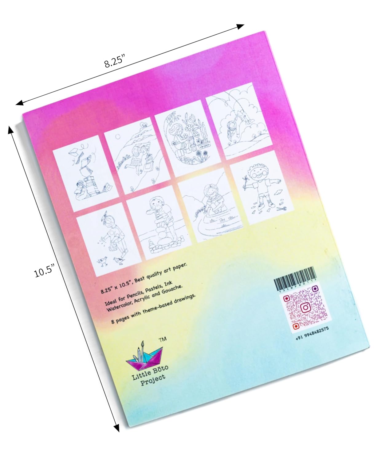 Little Boto Project- Doing Fun Things Alone - Children's Coloring Book
