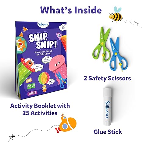 Skillmatics Snip Snip- Scissor Skills Activity Book - Multithemed - Aaram Parents