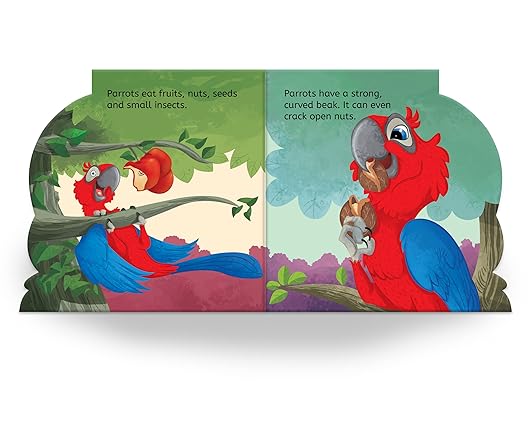 My First Shaped Board Book: Illustrated Parrot - Bird Picture Book for Kids Age 2+ Board book - Aaram Parents