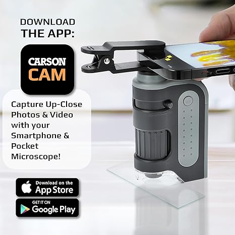 Carson MicroBrite Pro 60x-120x LED Lighted Pocket Microscope(MM-350) - Aaram Parents